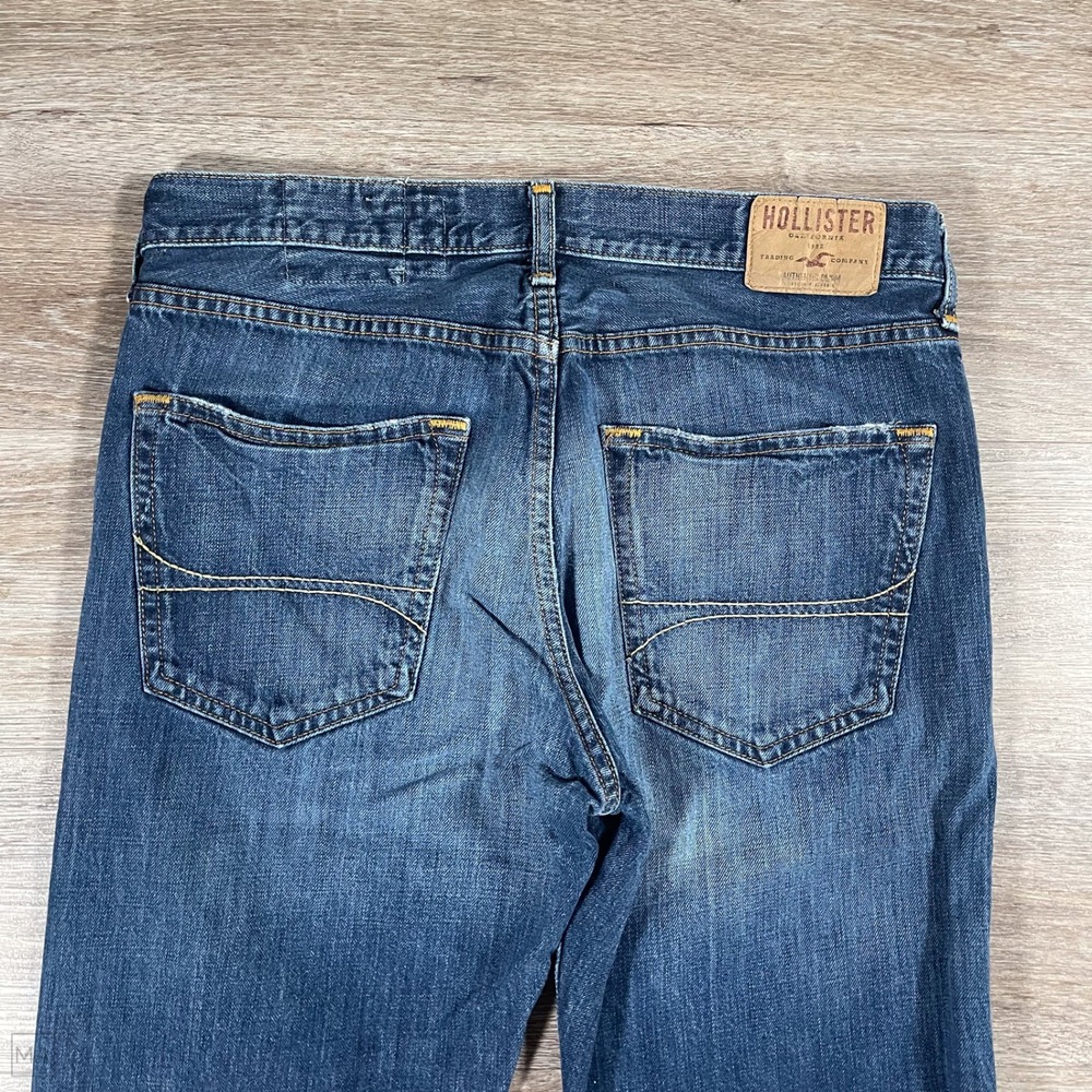 Hollister Men's Jeans Low Rise Bootcut Denim Casual Button Fly 34x32 Blue - Picture 11 of 11